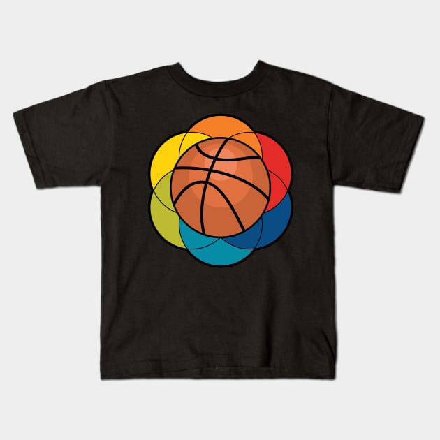 Basketball Love Kids T-Shirt by Rayrock76